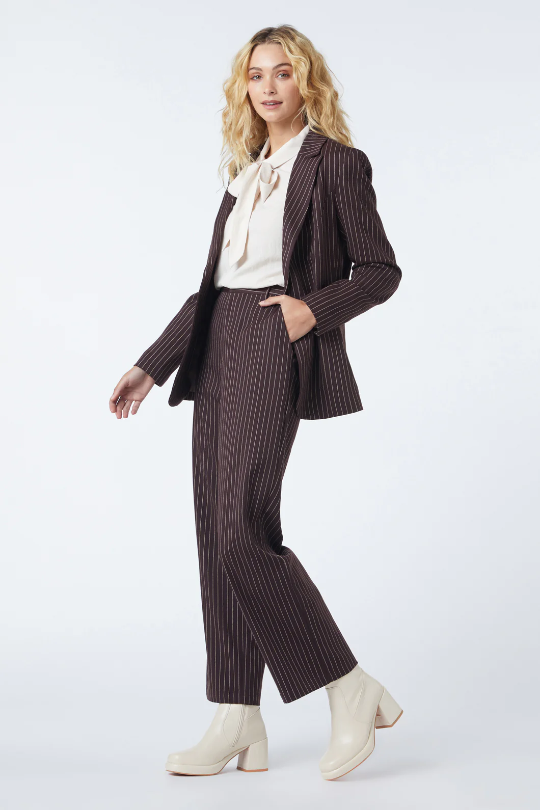 Abigail Pinstripe Blazer - Image 3