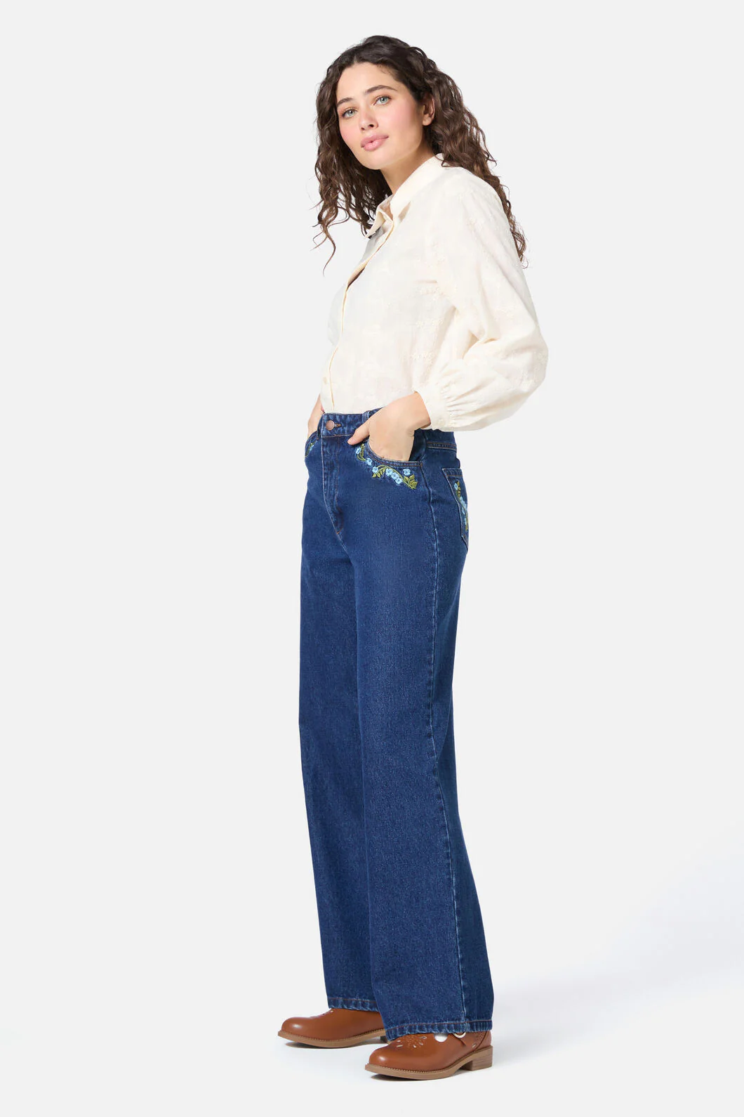 Ada Embroidered Flower Shirt - Image 14