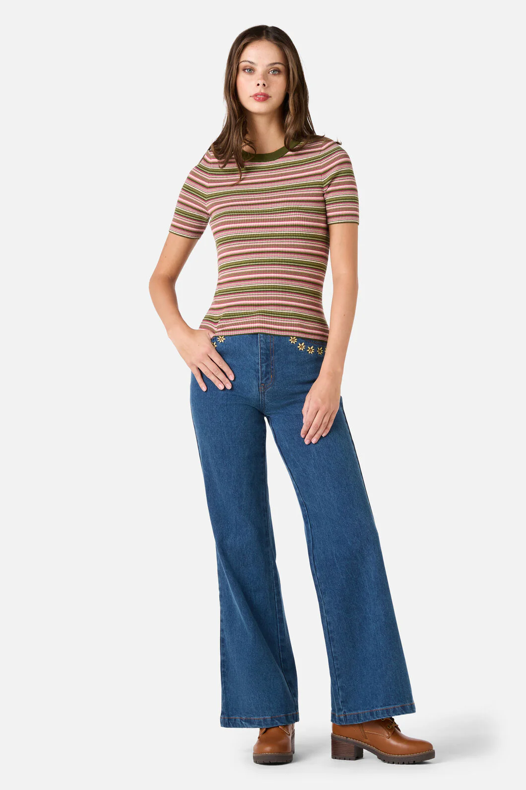 Adelaide Stripe Rib Knit Top - Image 9