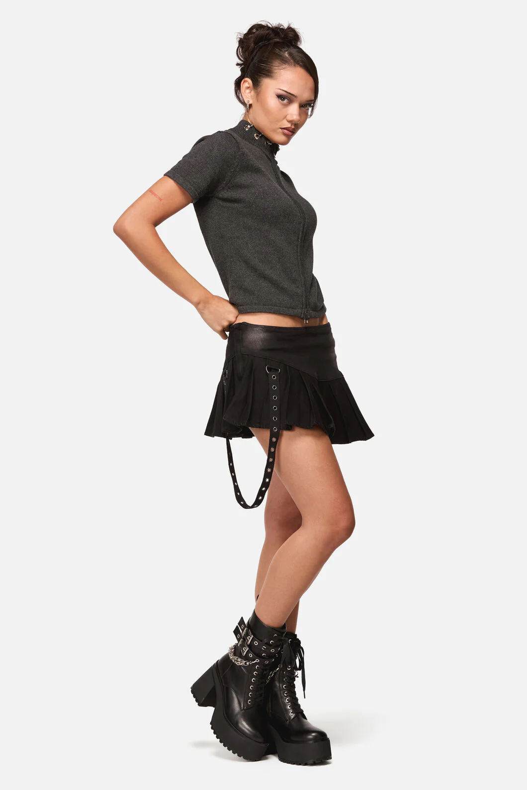 Afterlife Goth Mini Skort - Image 4