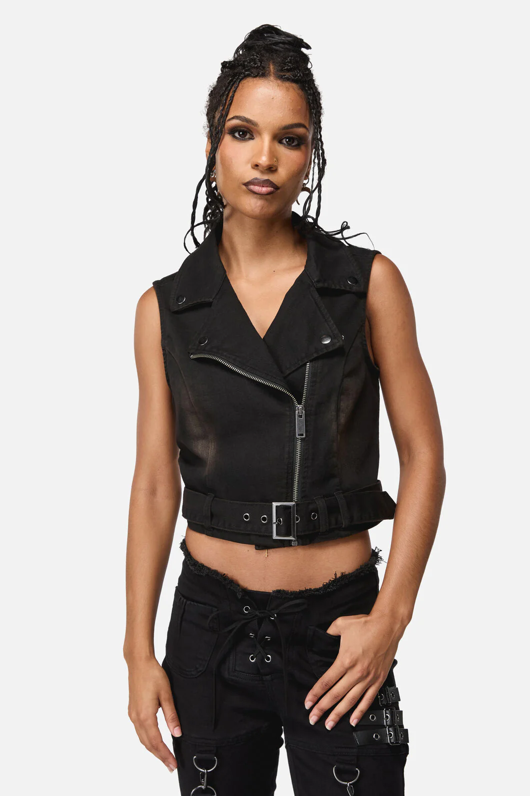 Afterlife Goth Trim Vest