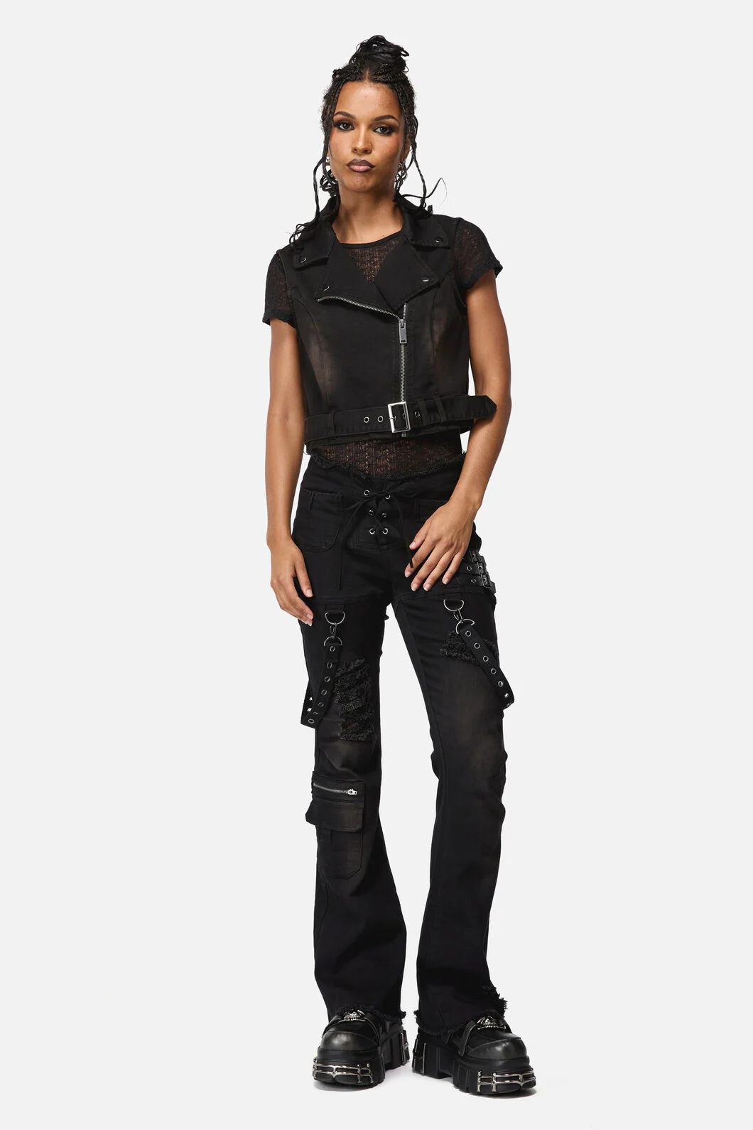 Afterlife Goth Trim Vest - Image 4
