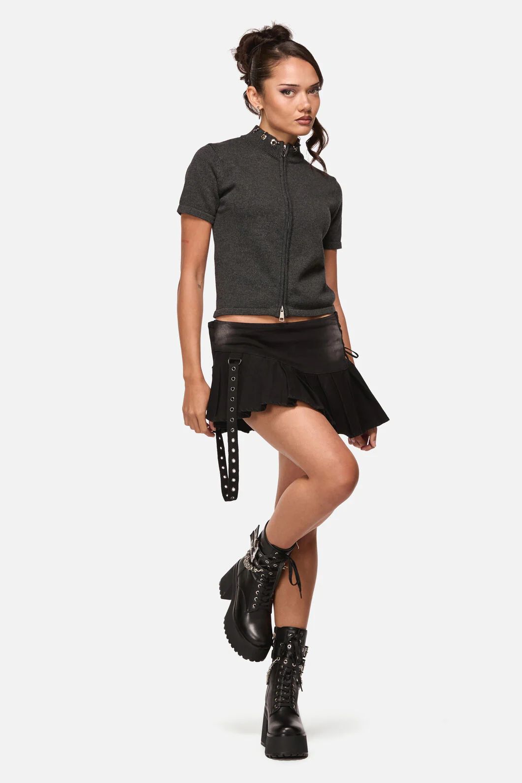 Afterlife Goth Zip Cardi - Image 4