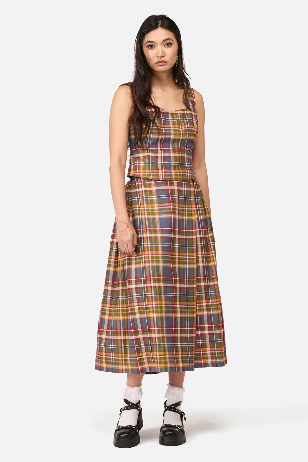 Alchemy Tartan Midi Skirt