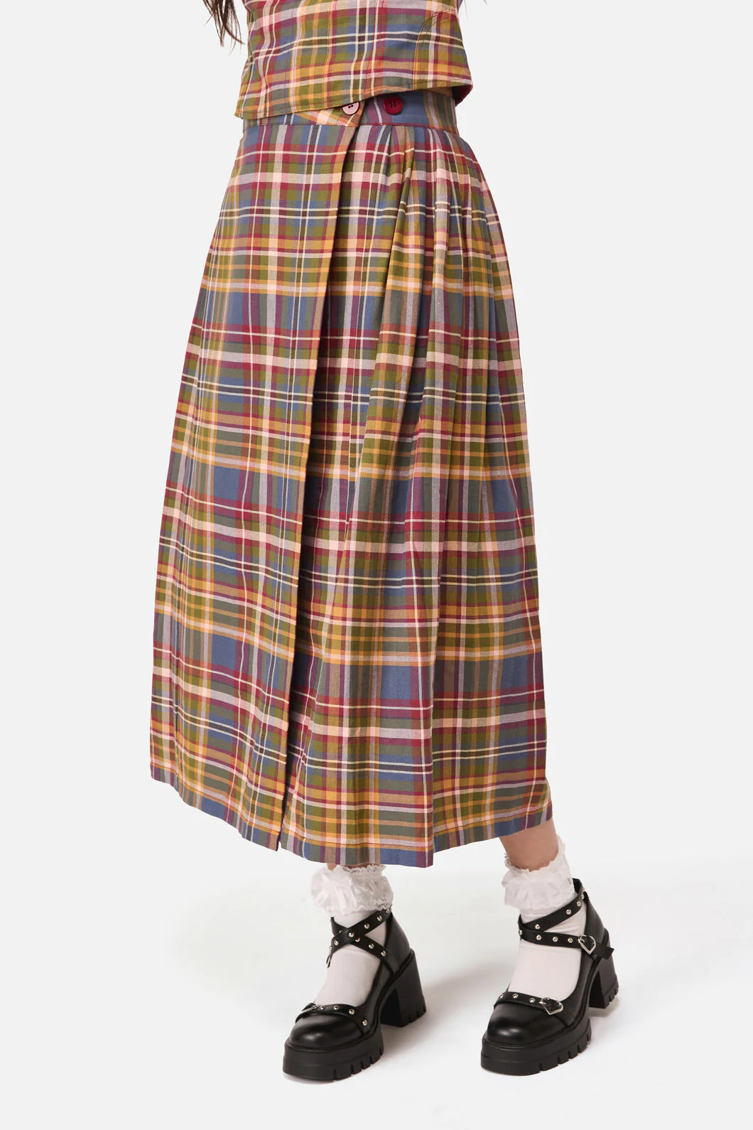 Alchemy Tartan Midi Skirt - Image 2