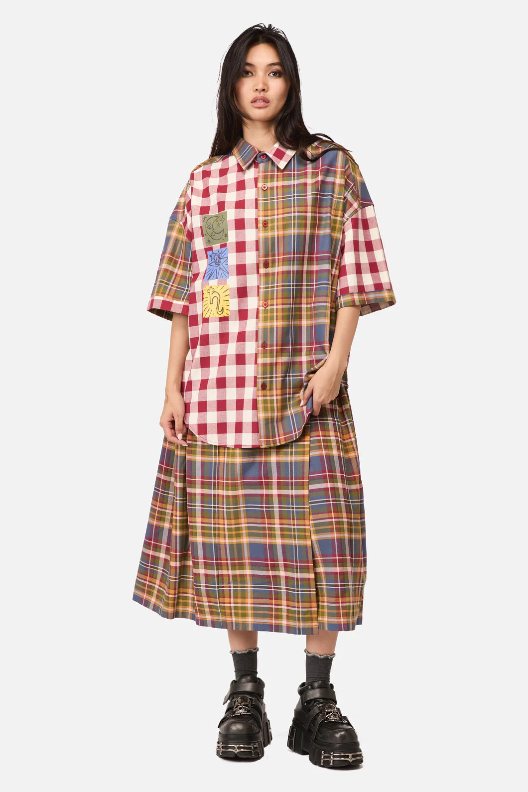 Alchemy Tartan Midi Skirt - Image 6