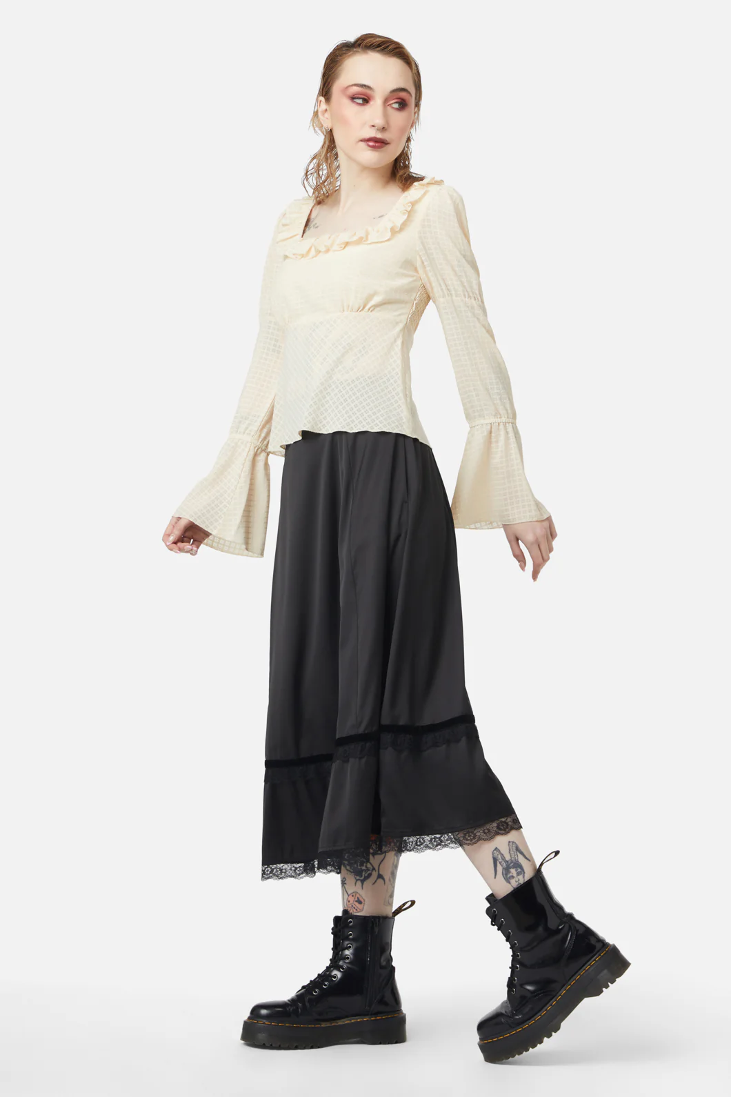 All Of White Sheer Blouse - Image 4
