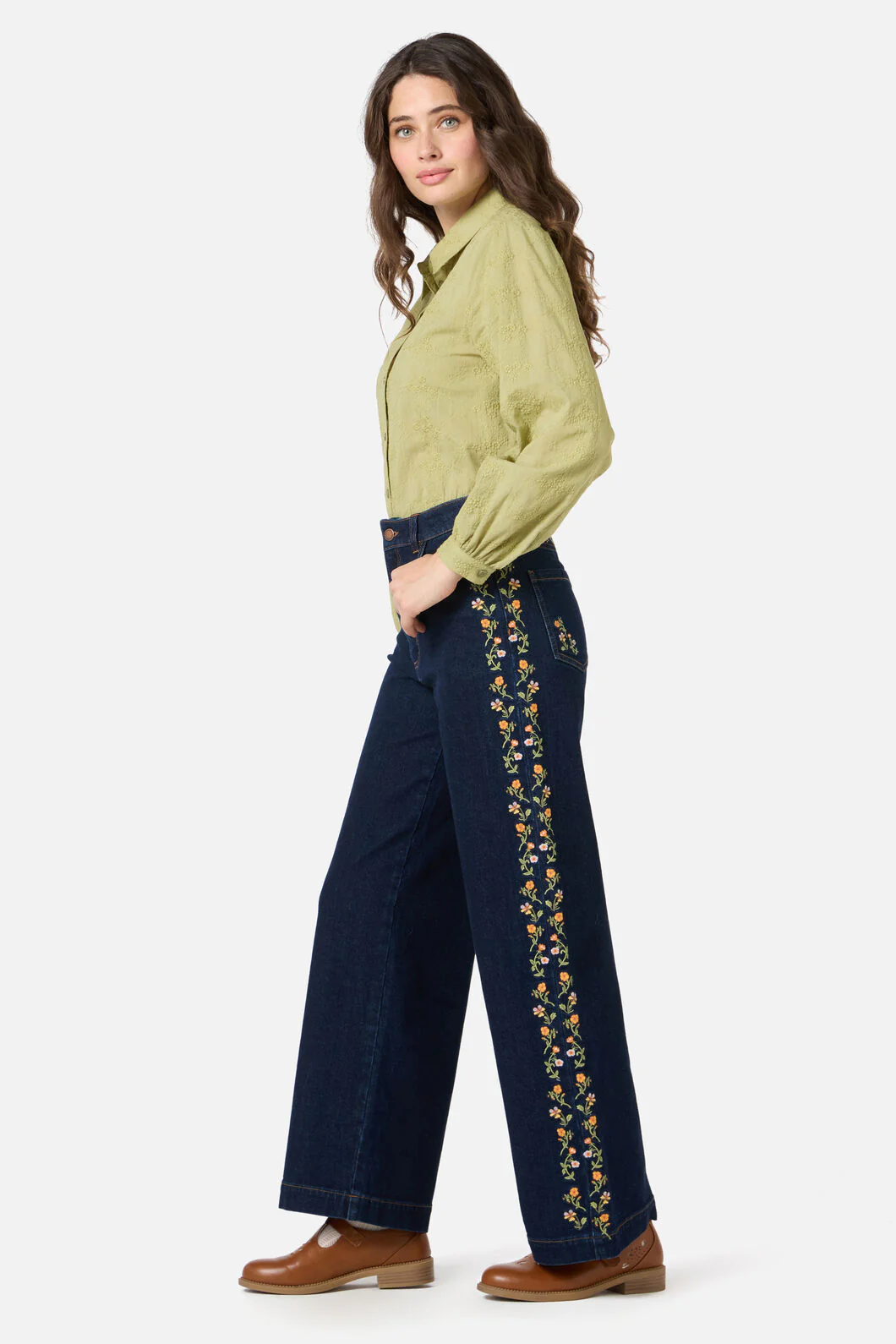 Alyssa Embroidered Jeans - Image 3
