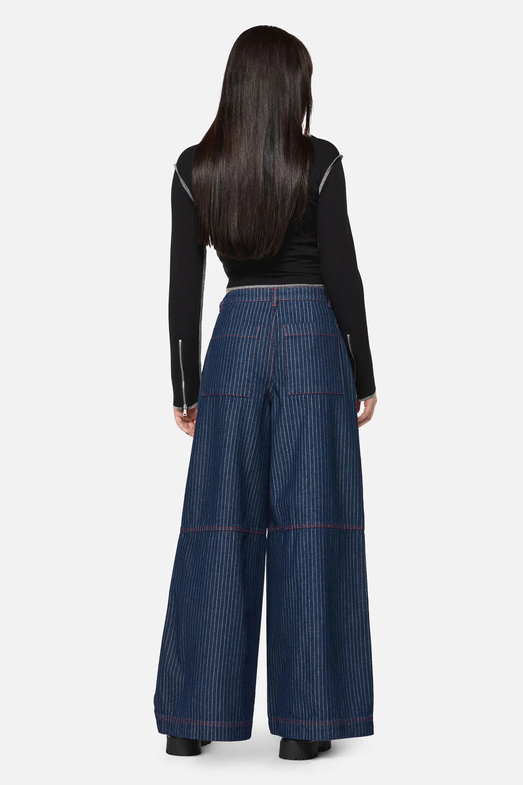 Anon Pin Stripe Cargo Jeans - Image 4