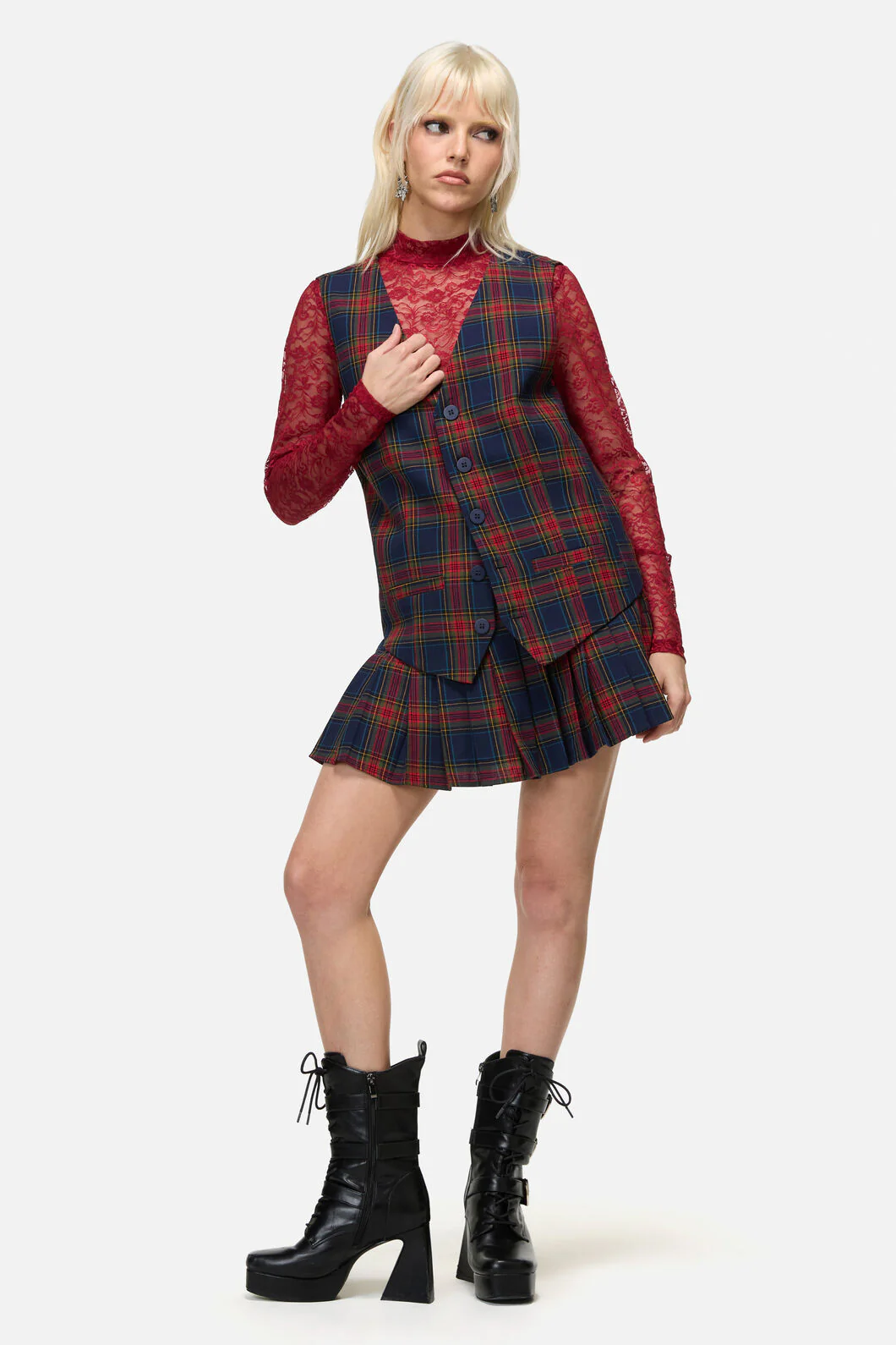 Antler Check Vest - Image 7
