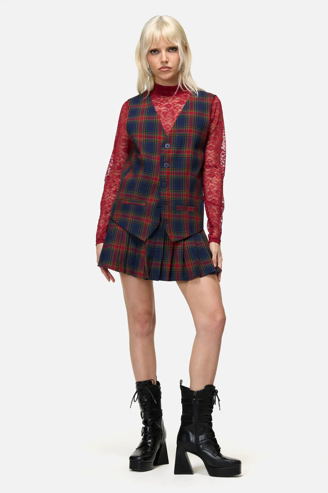 Antler Check Vest - Image 8