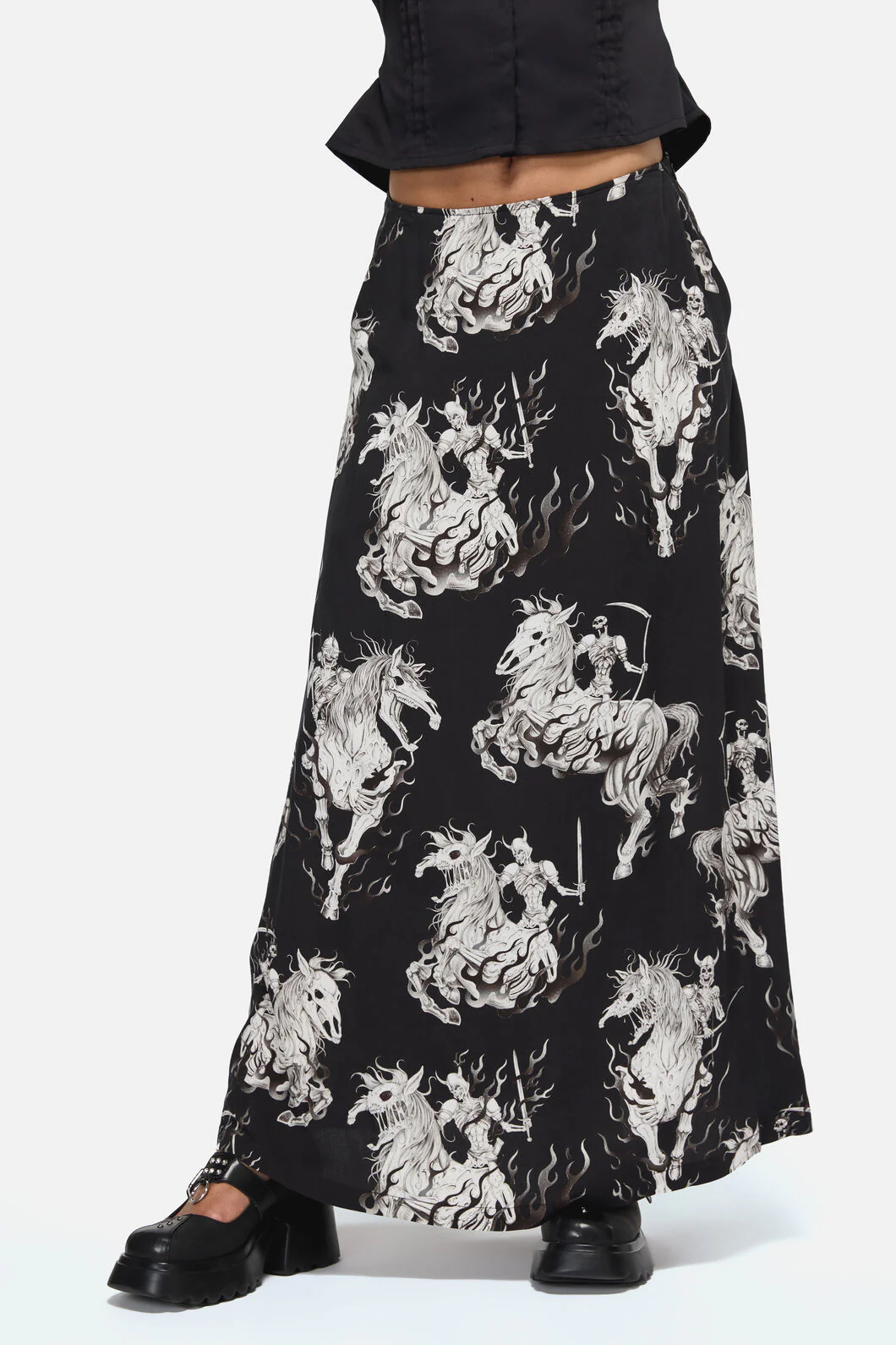 Apocalypse Goth Midi Skirt - Image 3
