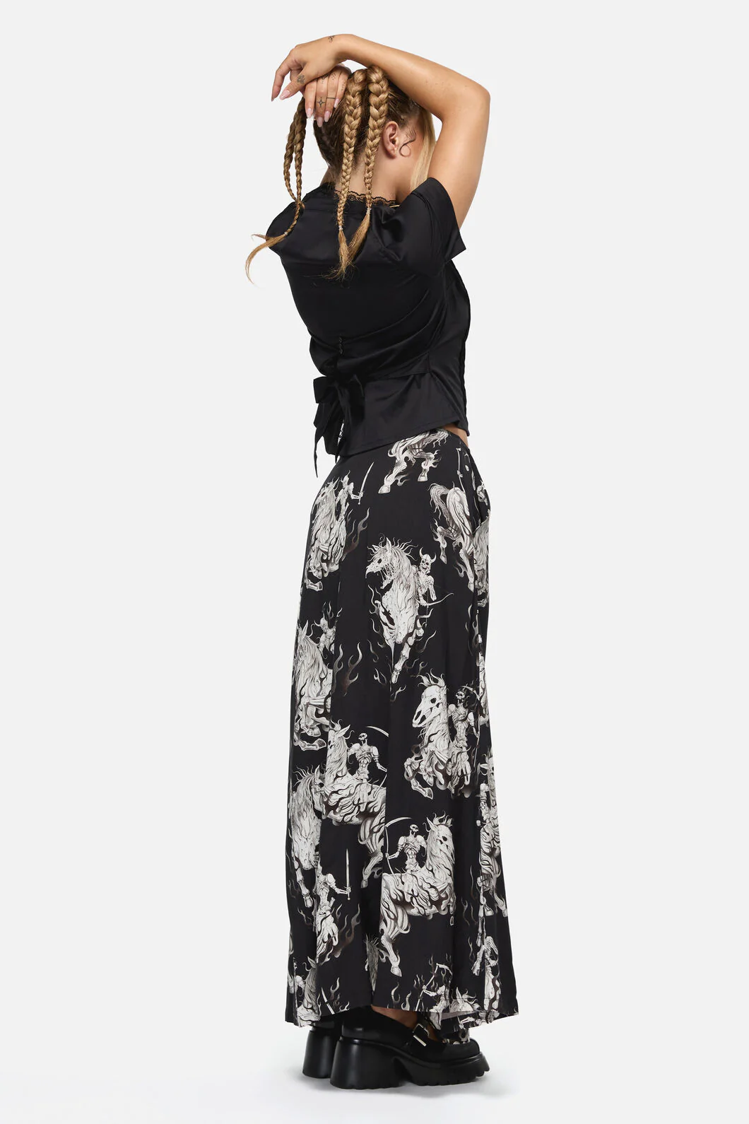 Apocalypse Goth Midi Skirt - Image 5
