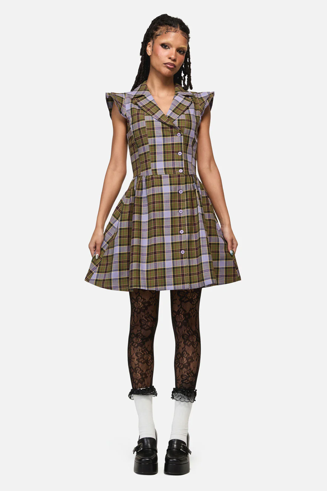 Apothecarius Goth Tartan Dress - Image 2