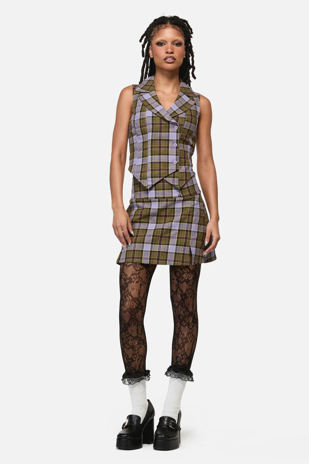 Apothecarius Goth Tartan Vest - Image 4
