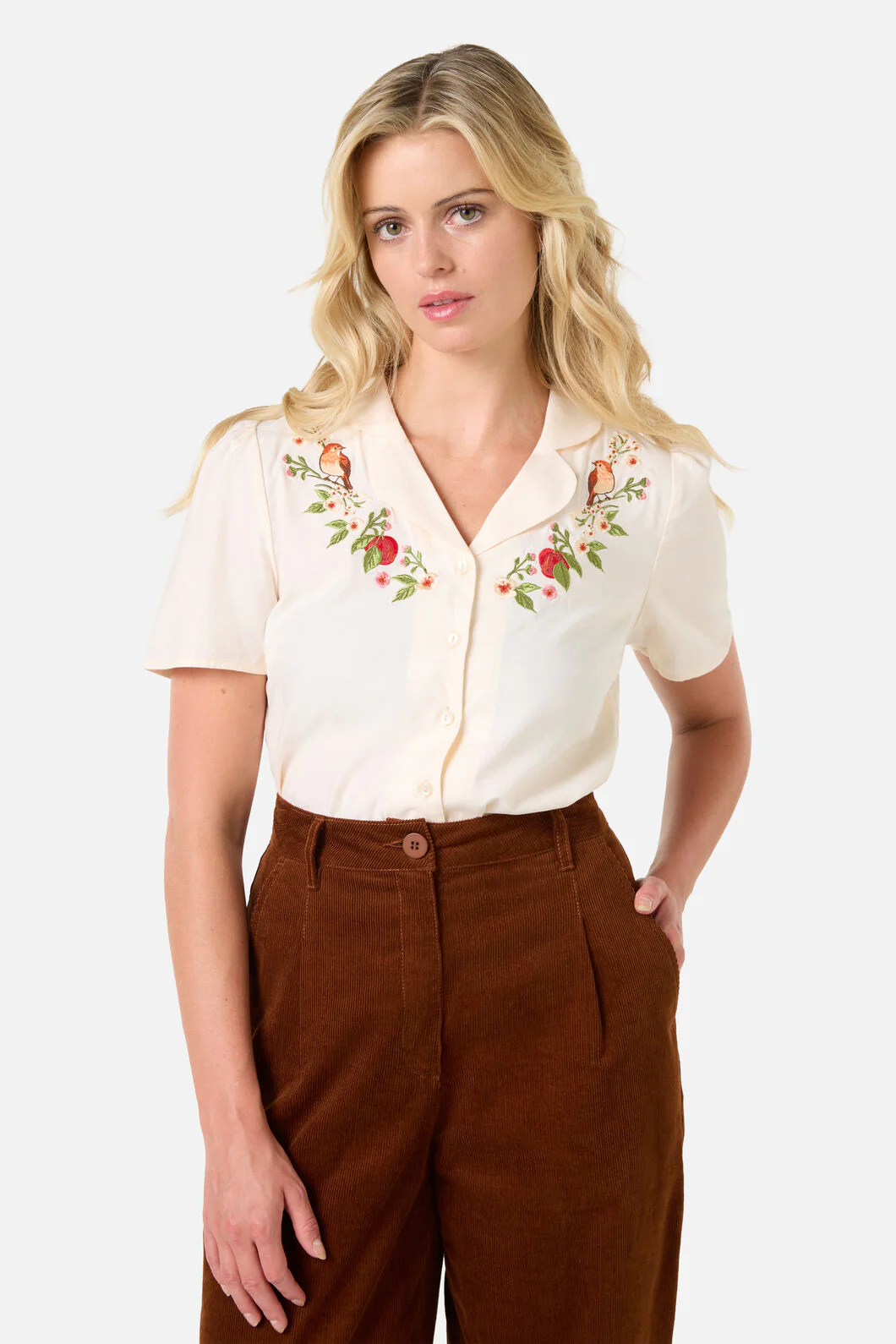 Apple & Robin Emb Blouse