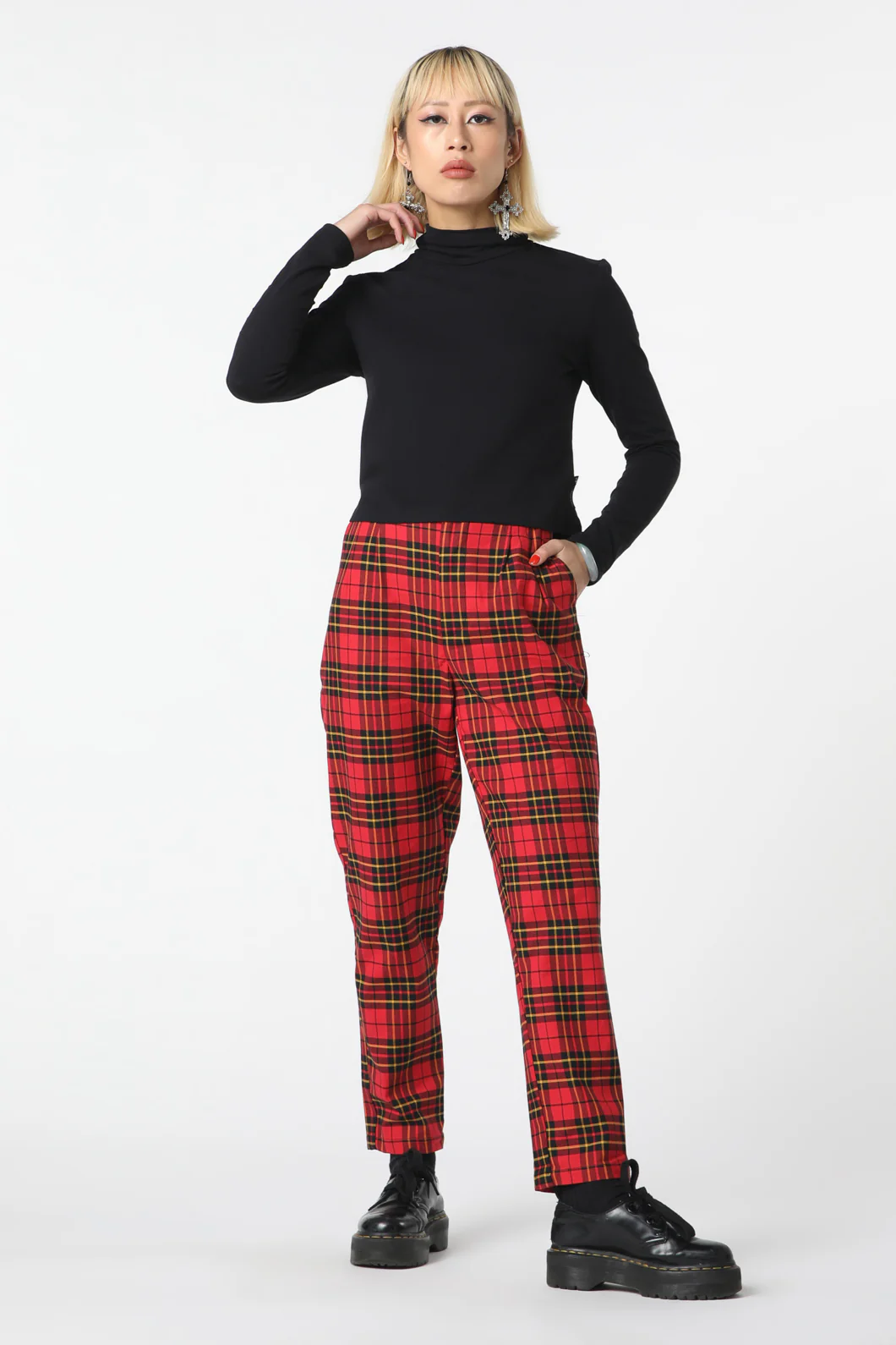 Arcana Tartan Pleated Pant - Image 8