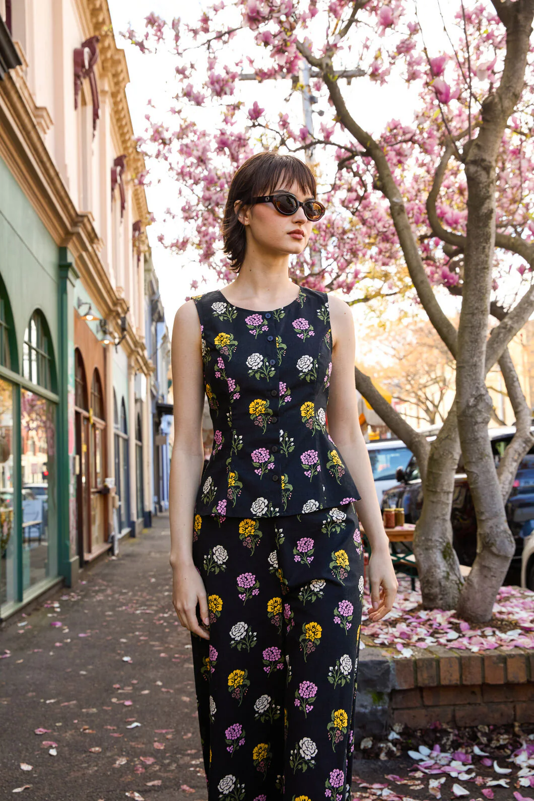 Astrid Rose Button Front Top - Image 2