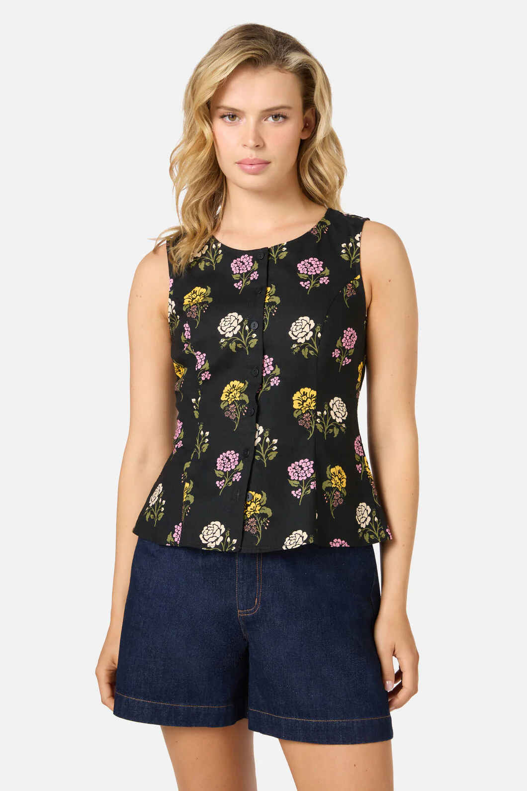 Astrid Rose Button Front Top - Image 4