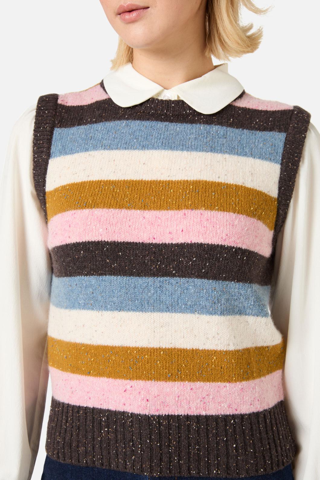 Aurora Stripe Knit Vest - Image 5