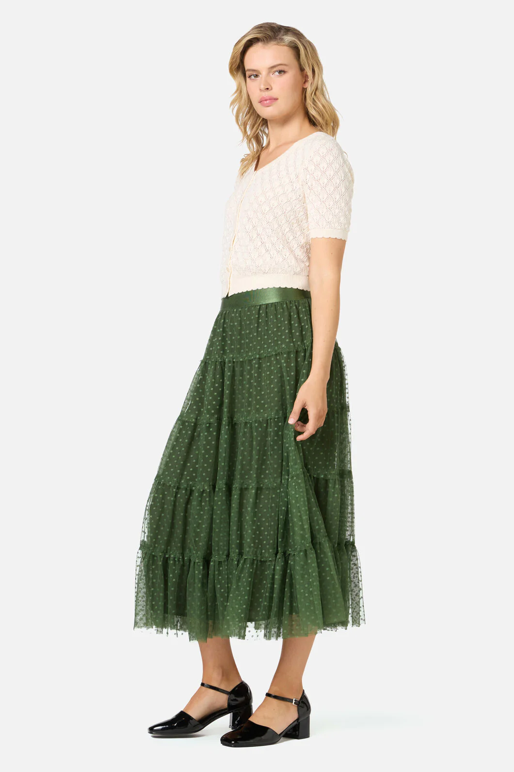 Avery Tulle Midi Skirt - Image 3