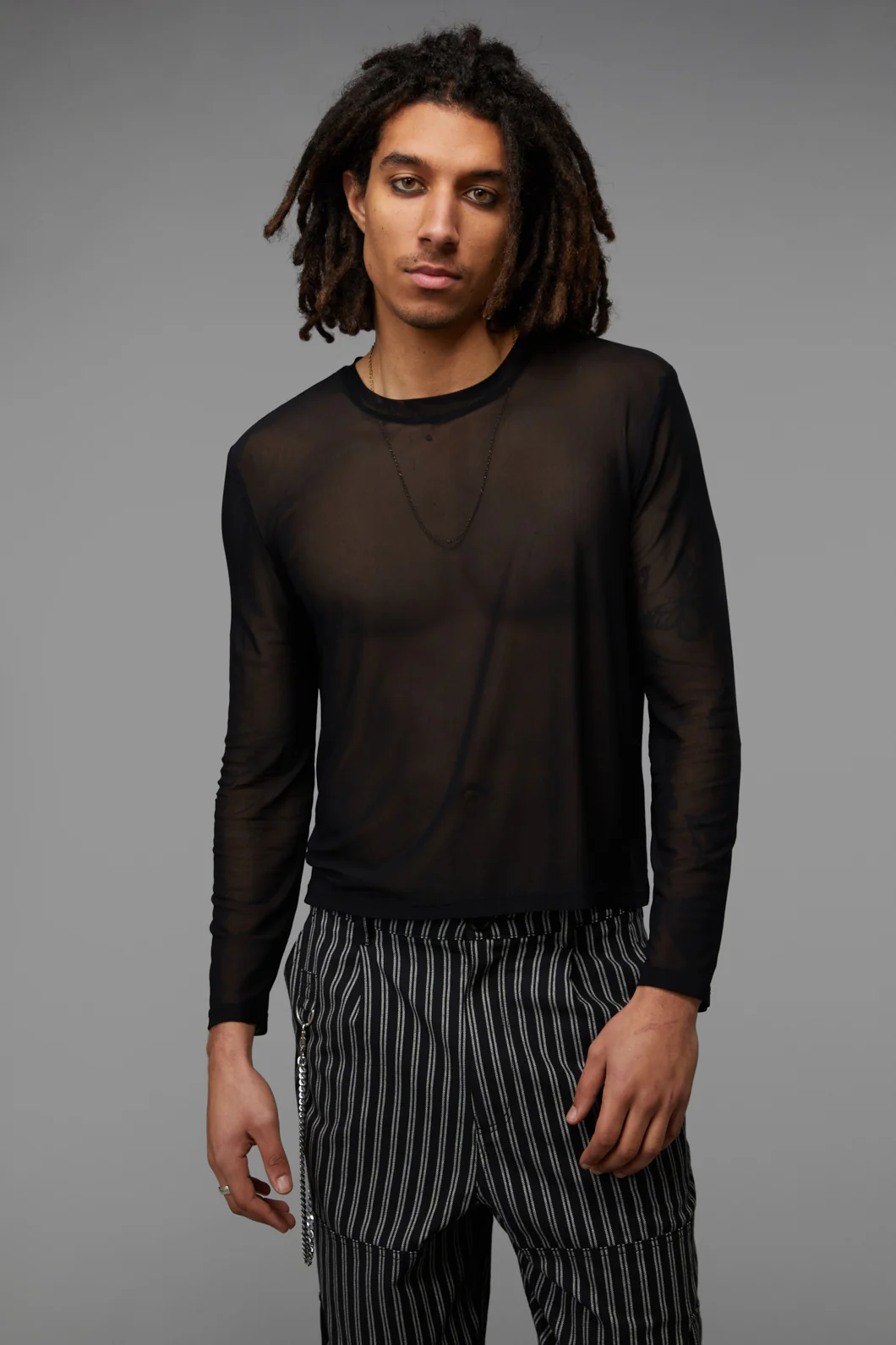 Back Alley Long Sleeve Mesh Top