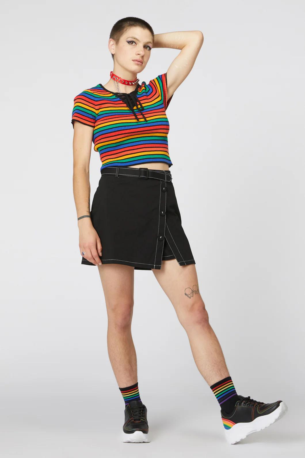 Bad Guy Belted Twill Skort - Image 2