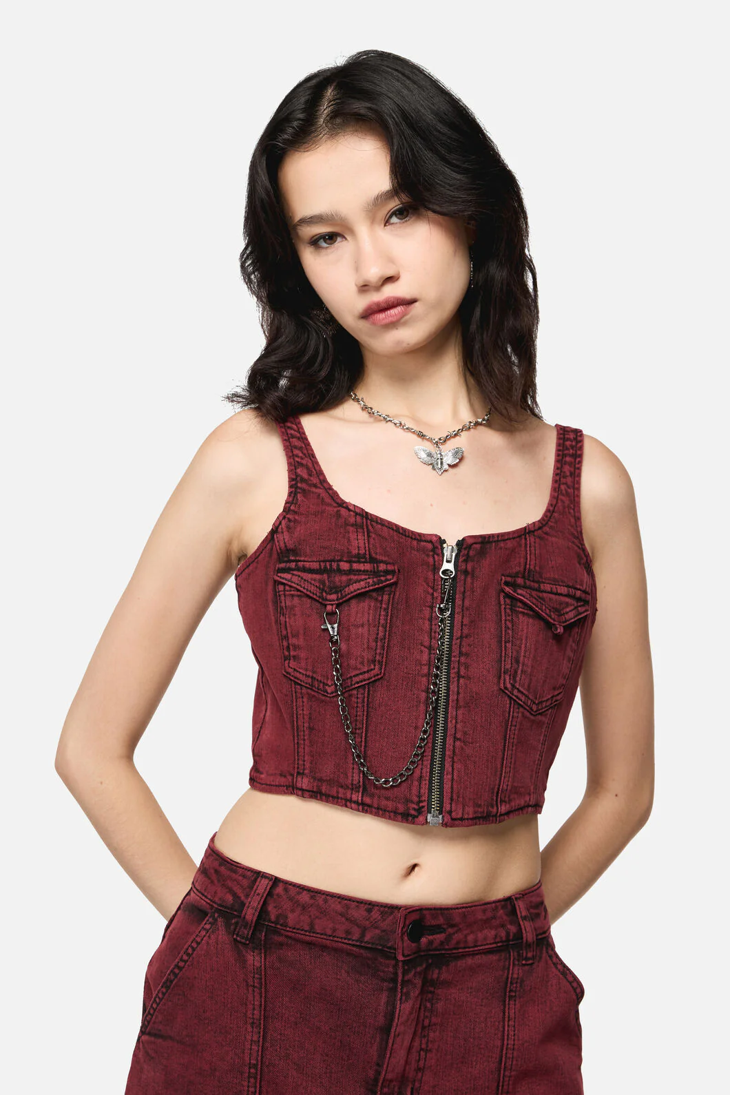 Barb Denim Corset Top - Image 3