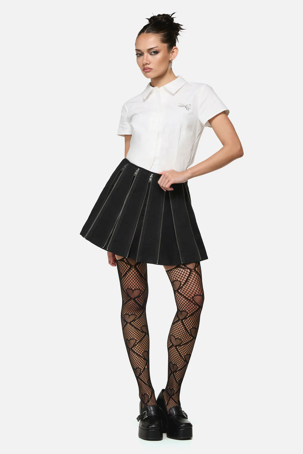 Barbaric Goth Zip Skort