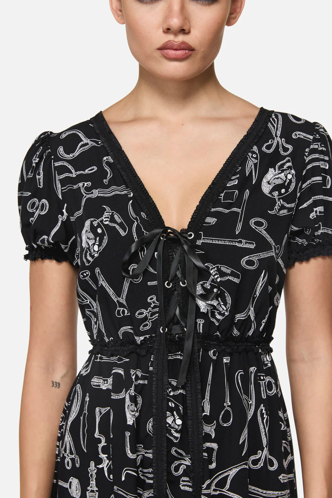Barbaric Print Goth Dress - Image 7