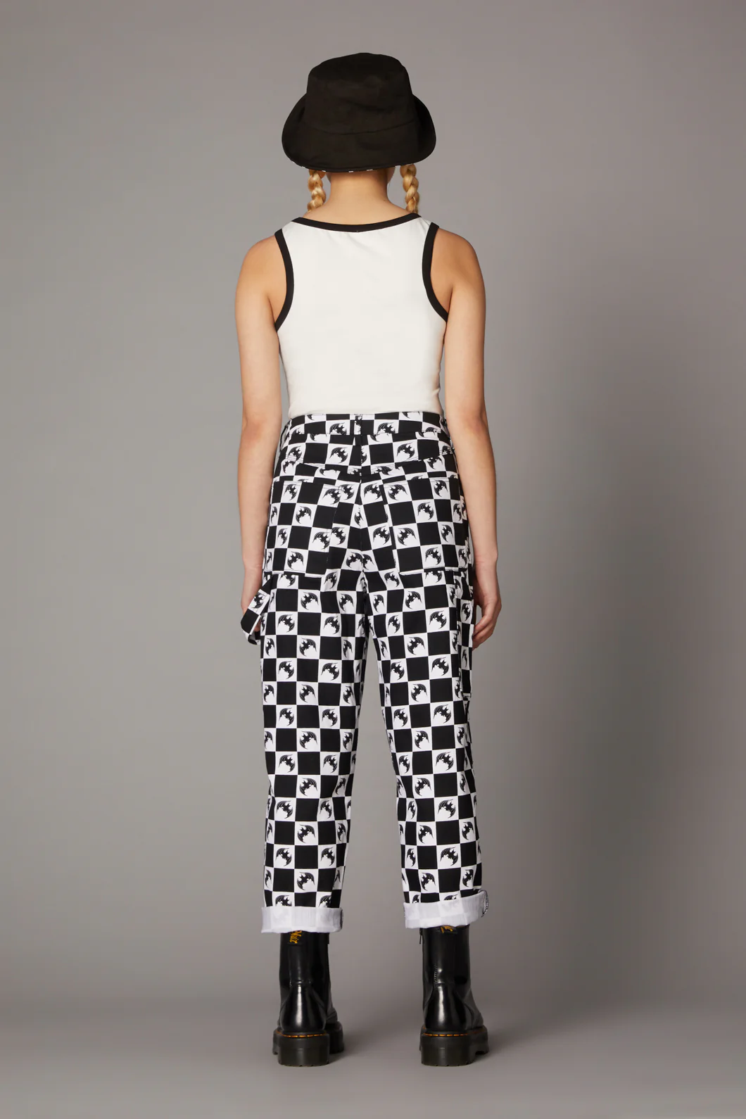 Bat Check Print Goth Pant - Image 7