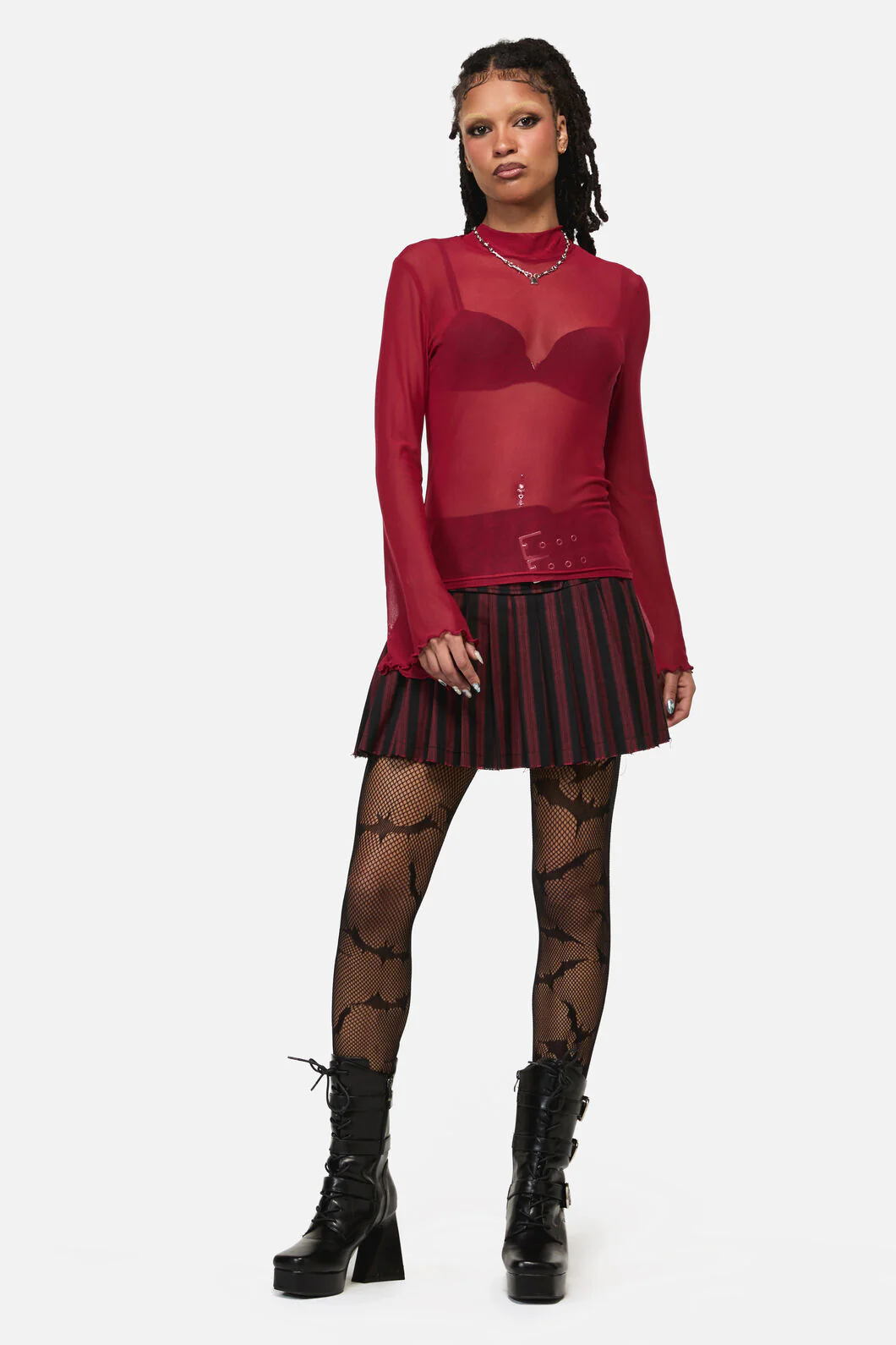 Batz Goth Mesh Top - Image 4