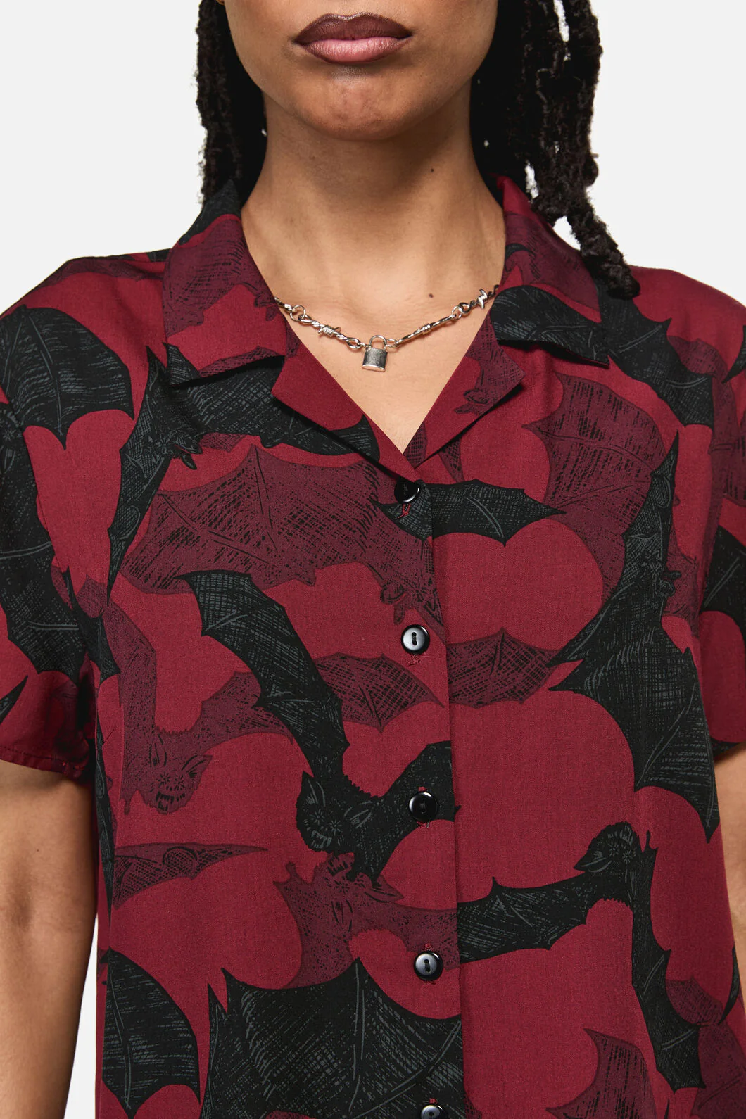 Batz Goth Short Sleeve Blouse - Image 5