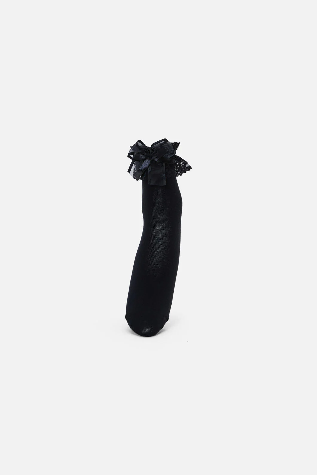 Black Classic Lace Top Socks - Image 2