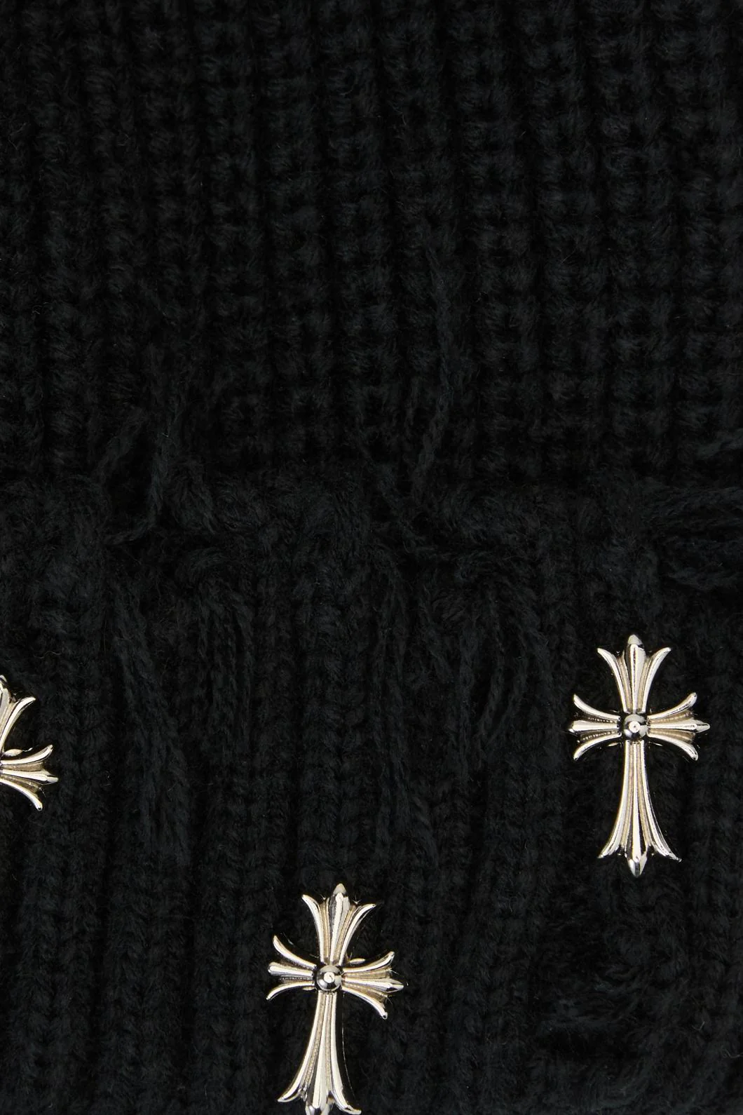 Black Cross Charm Beanie - Image 3