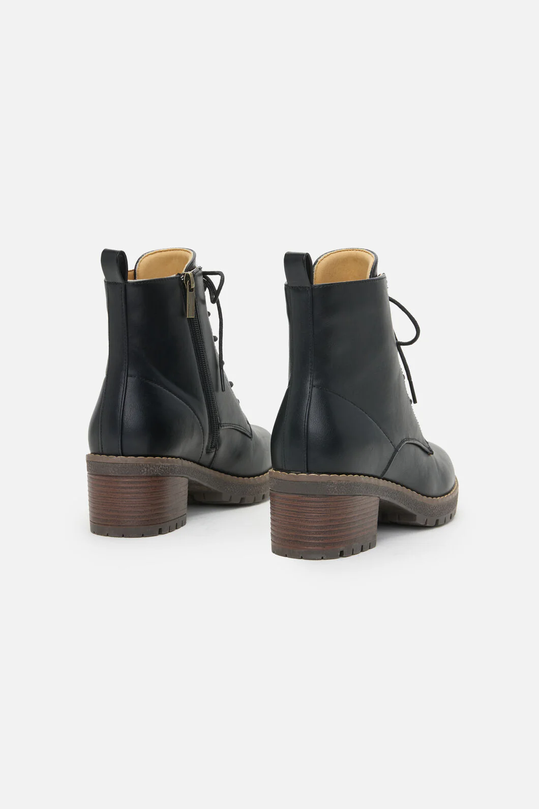Black Lace Up Boot - Image 3
