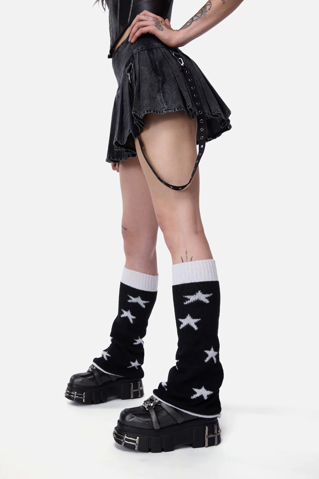 Black Stars Leg Warmers - Image 2