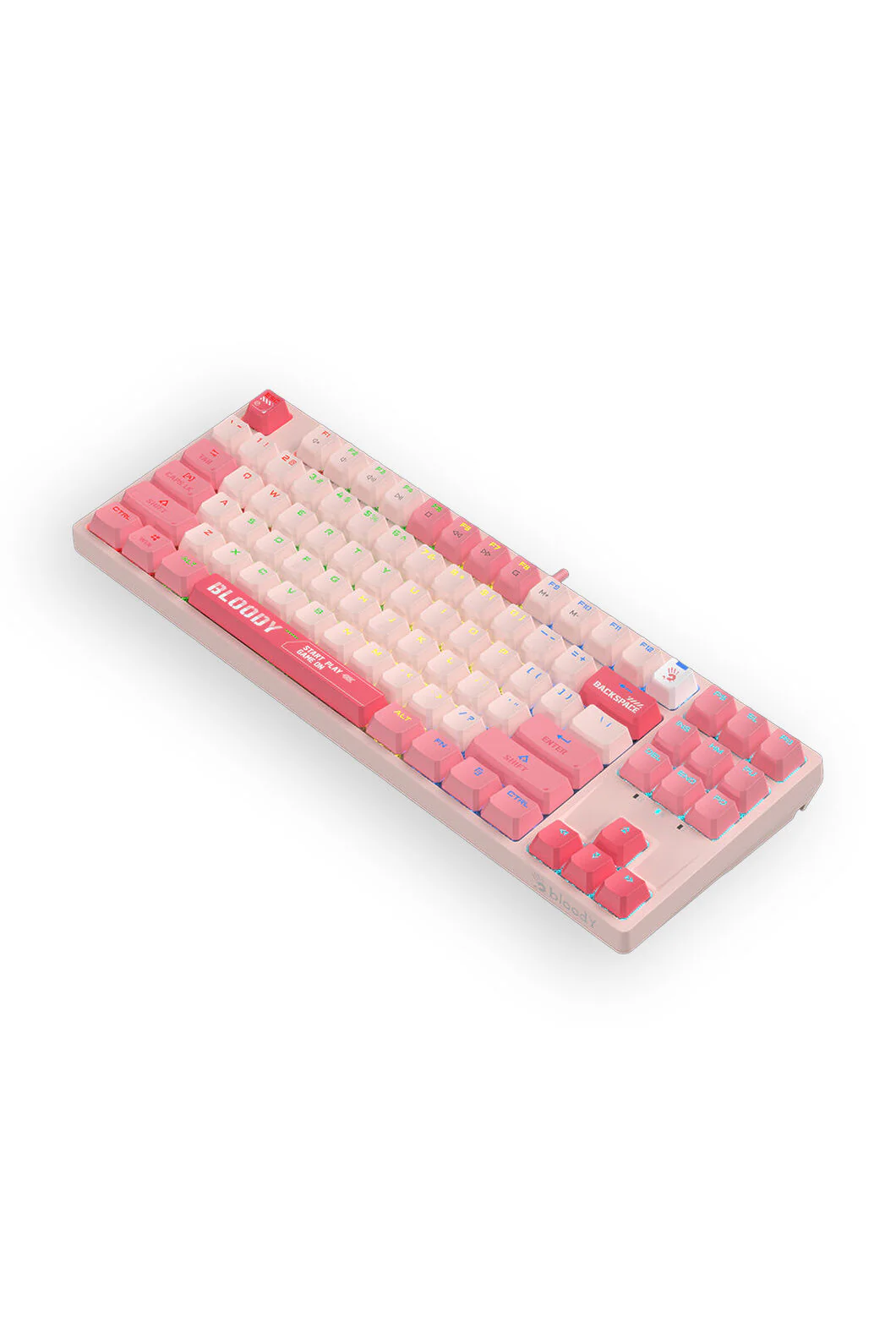 Bloody S87 Energy Pink TKL BLMS Mechanical Keyboard - Image 3