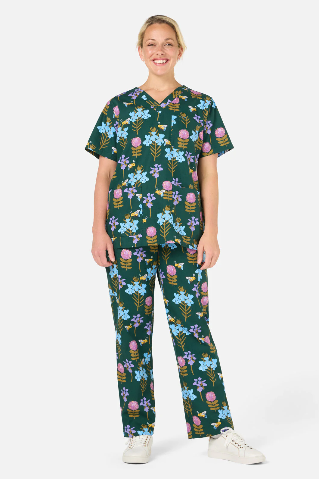 Blue Banded Bee scrub set
