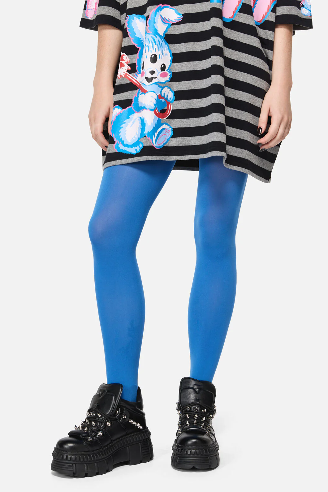 Blue Plain Tights - Image 2