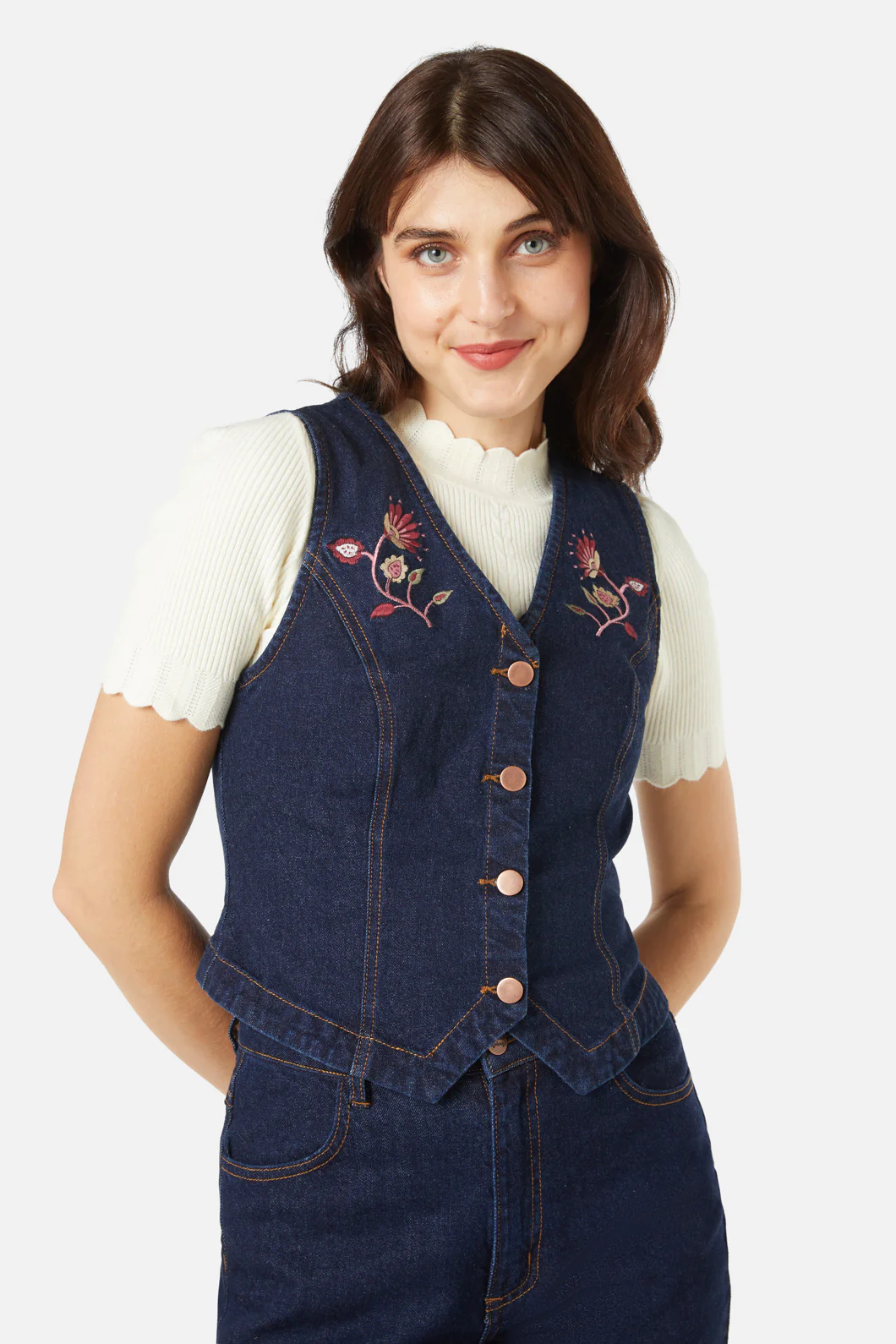 Boho Paisley Emb Vest - Image 3