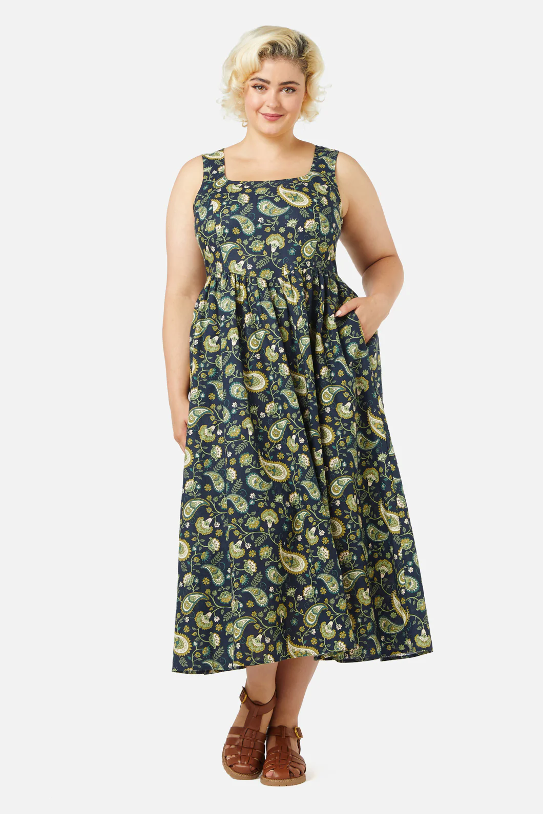 Boho Paisley Midi Dress - Image 4