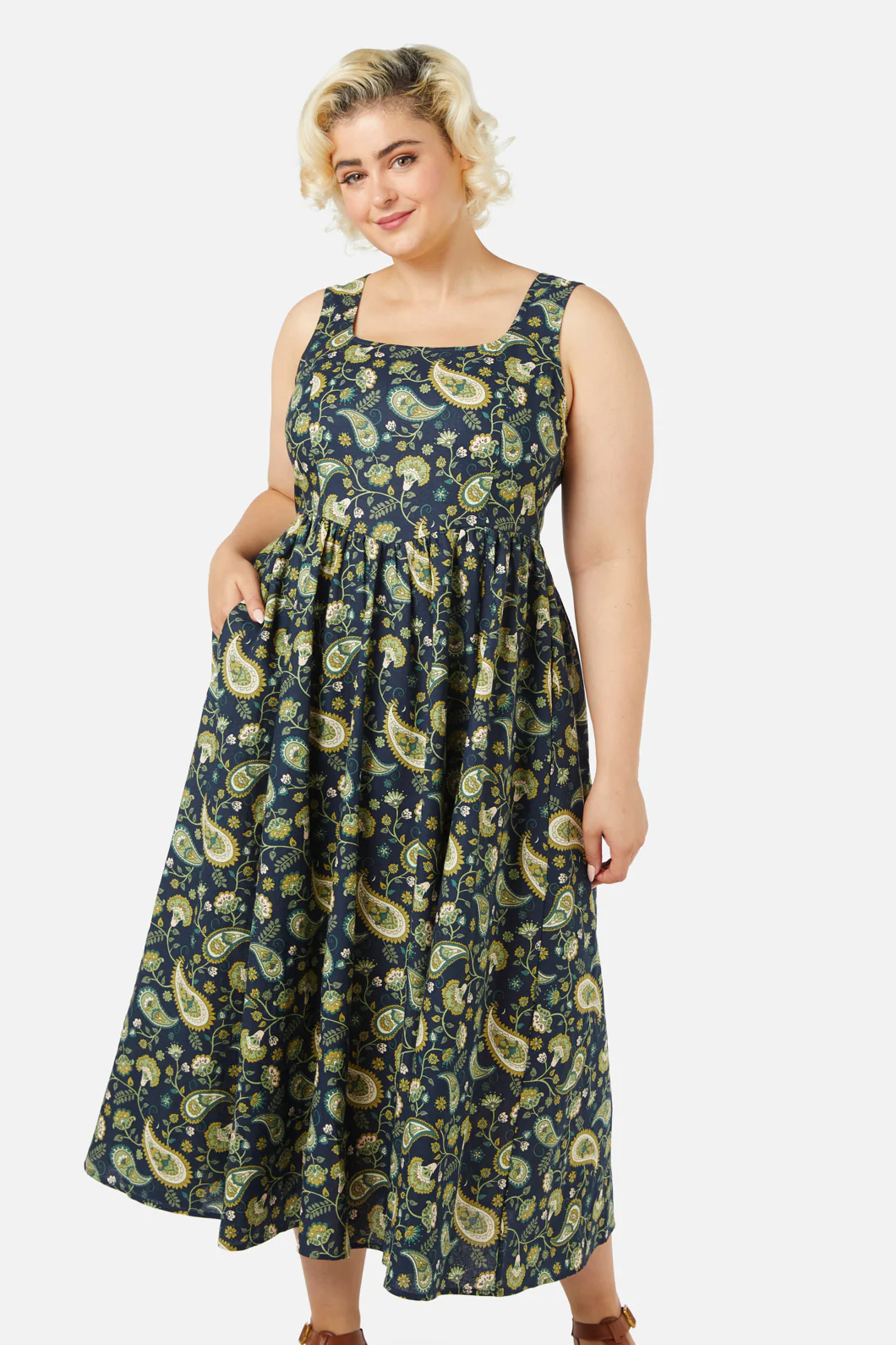 Boho Paisley Midi Dress - Image 6