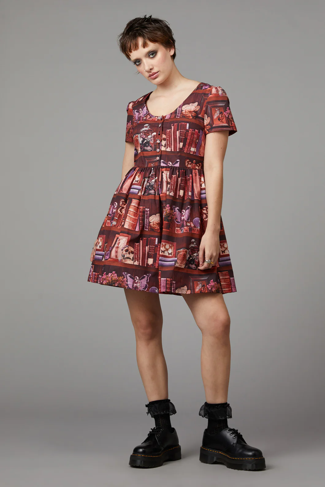 Bookish Print Dress - Image 2