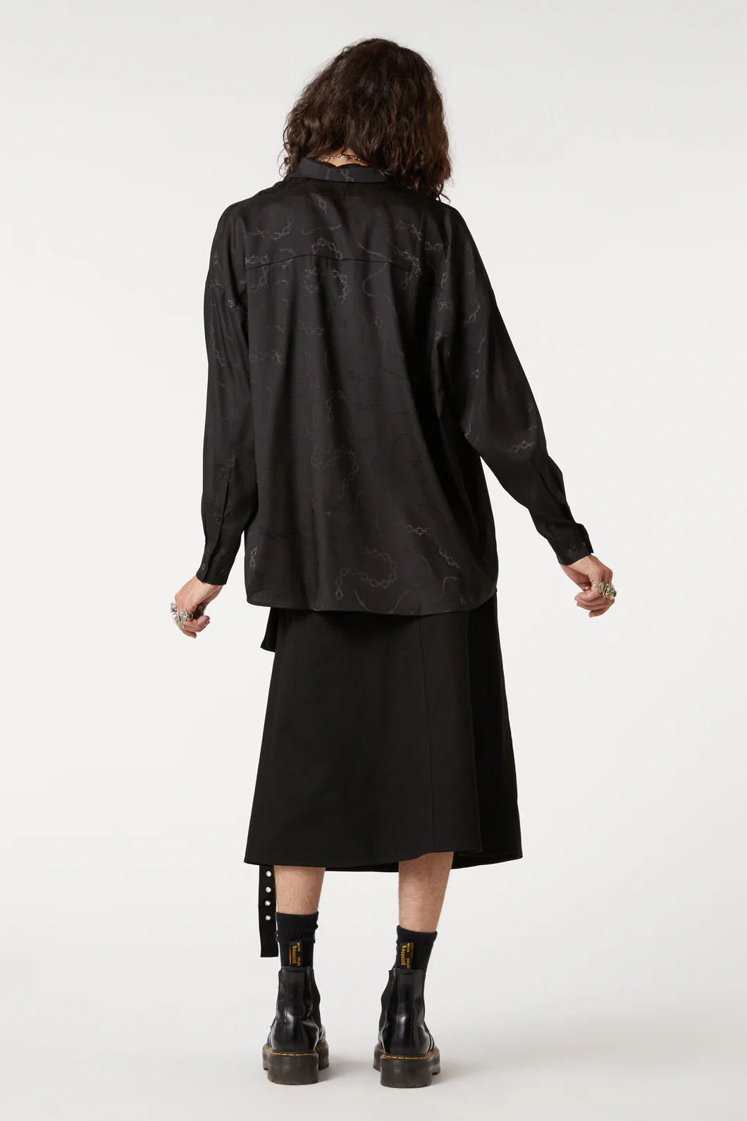 Bound & Chianed Satin LS Shirt - Image 4