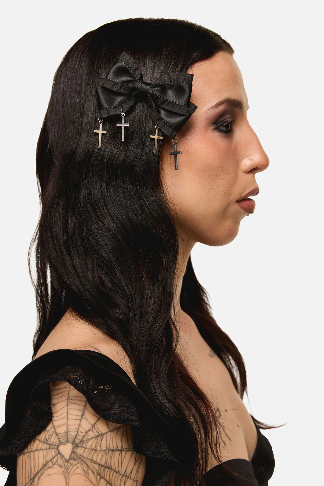 Bow Cross Slide Hair Clip