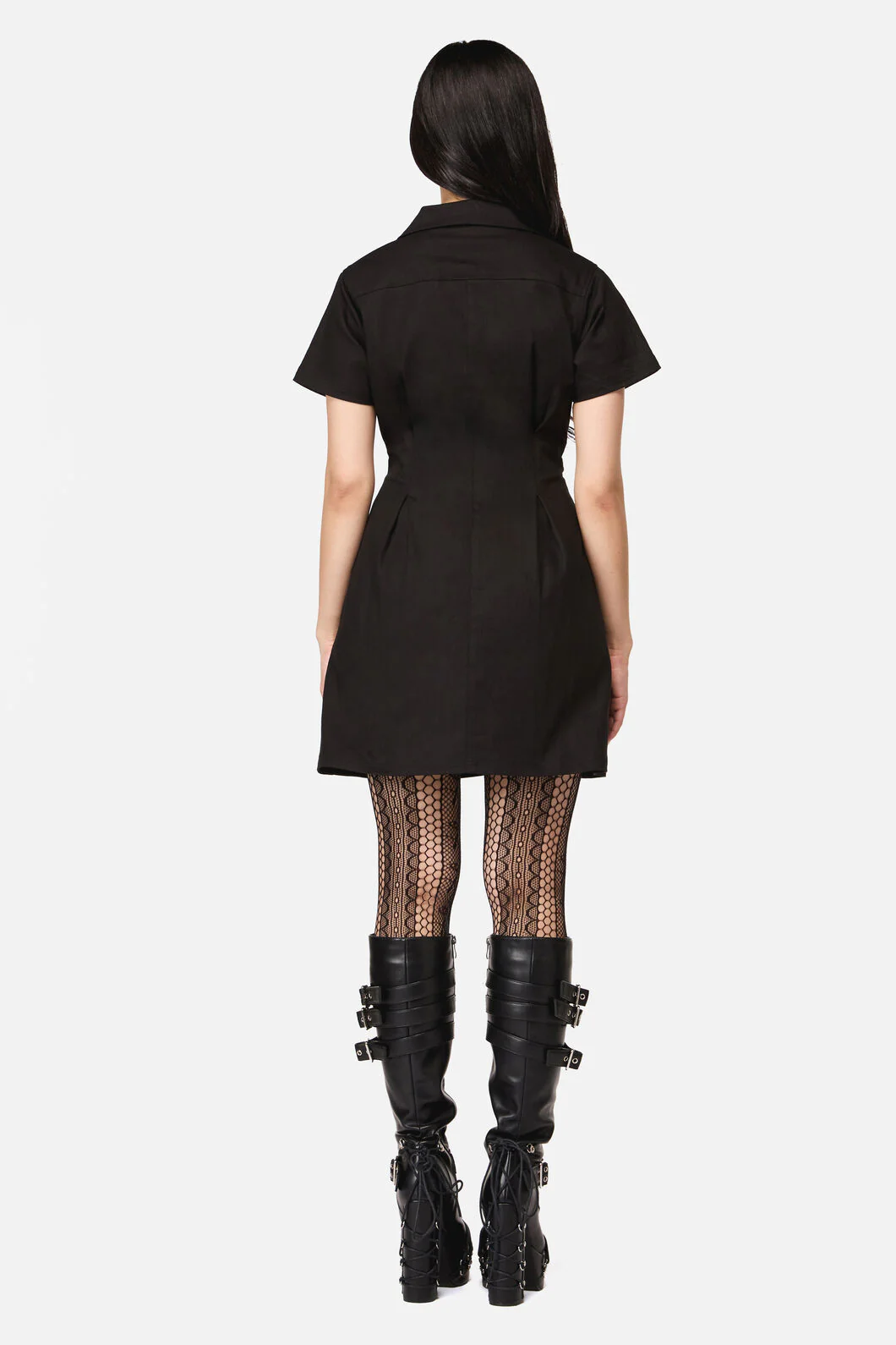 Buckled Goth Trim Dress - Image 4