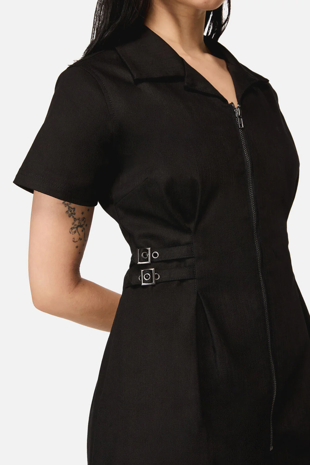 Buckled Goth Trim Dress - Image 5