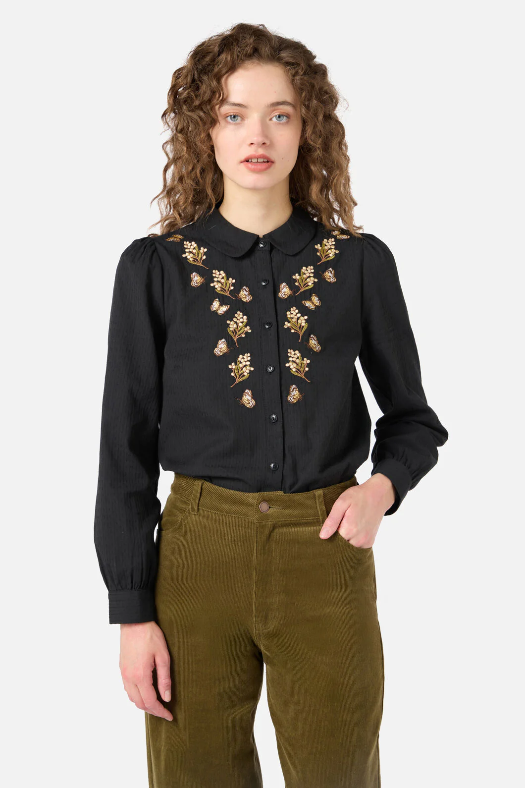 Butterfly Embroidered Blouse - Image 3
