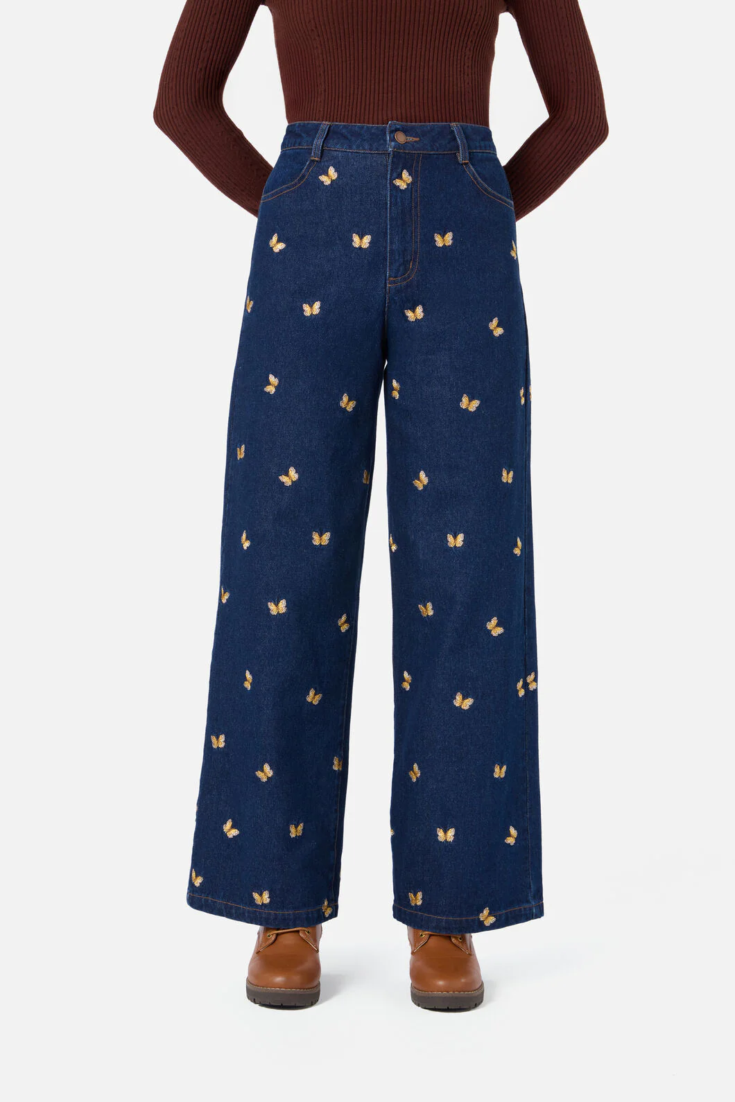 Butterfly Embroidered Jean - Image 4